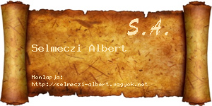 Selmeczi Albert névjegykártya