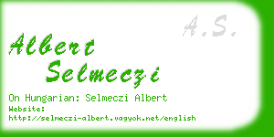 albert selmeczi business card